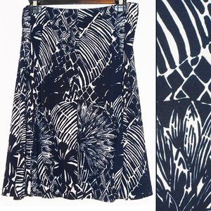 Chaps Blue and White Chaps gored skirt, L